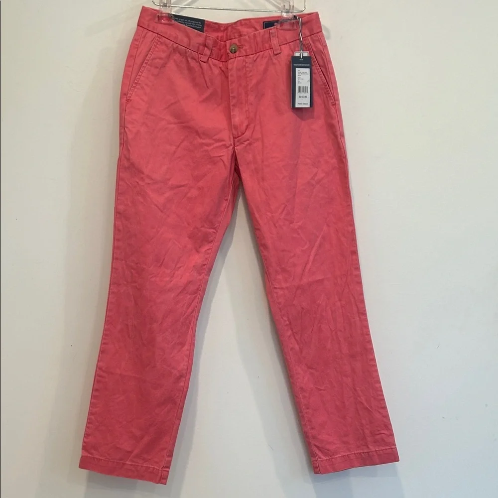 Vineyard Vines jetty red slim breaker Men's Chinos pants 30x30 new w tag - Picture 1 of 5